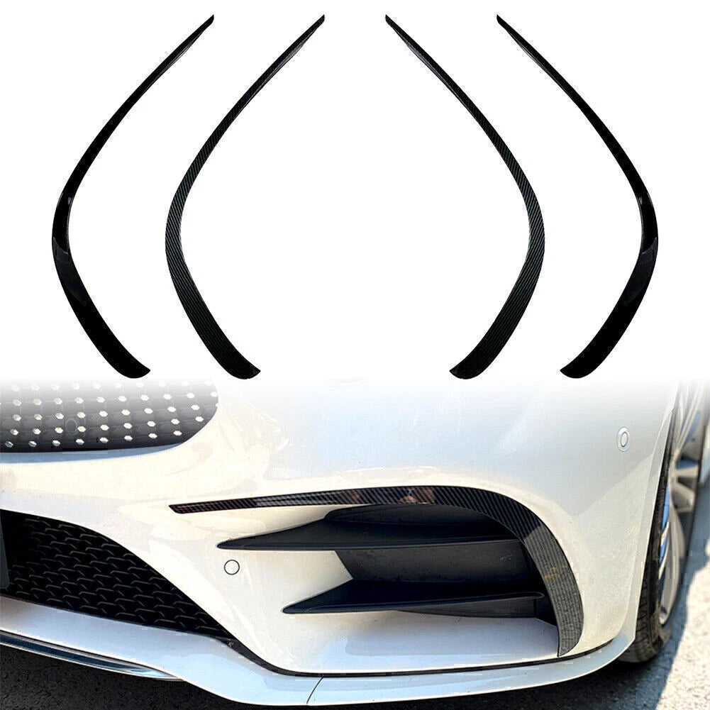 2X ABS Plastic Front Bumper Lip Splitter Spoiler for CLS-Class C257 (2018–Up)