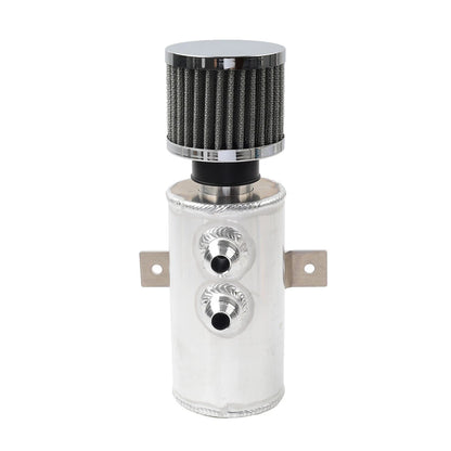 Universal 750ml Chrome Baffled Oil Catch Can Oil Separator with Breather Filter