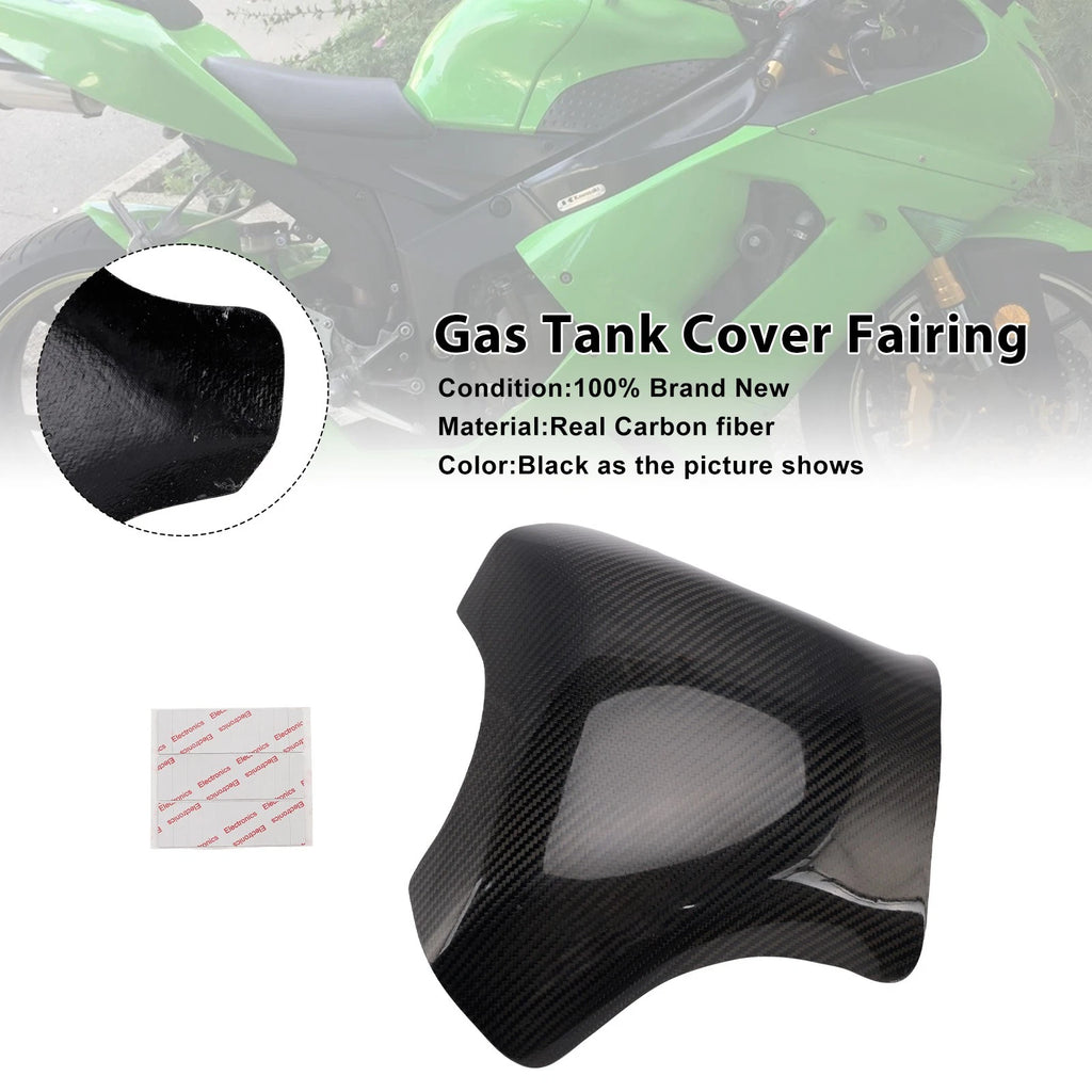Carbon Fiber Tank Cover Fairing for Kawasaki ZX6R (2003–2006)