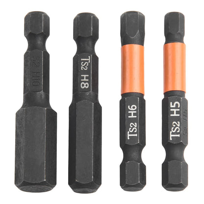 Screwdriver Bits Set of 10, 50mm Length, Alloy Steel