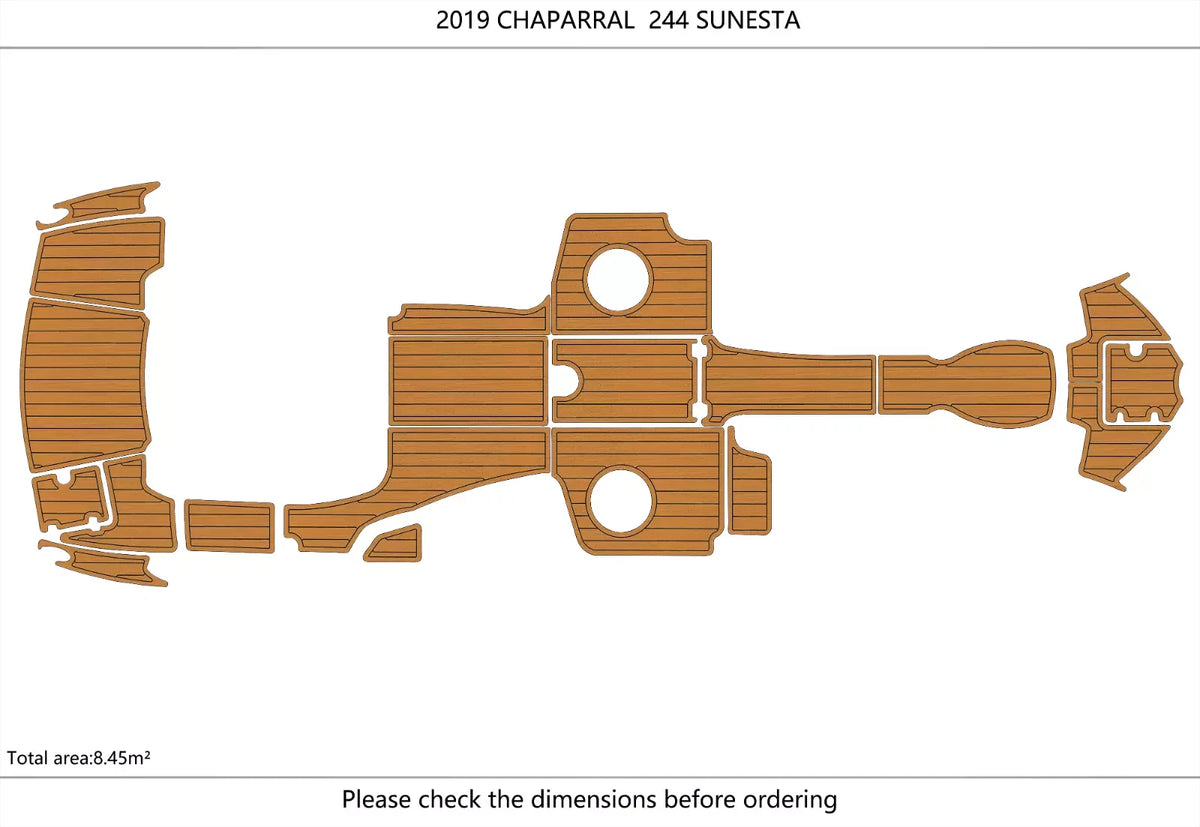 EVA Foam Teak Deck Flooring Mat for Chapparal 244 Sunesta (2018)
