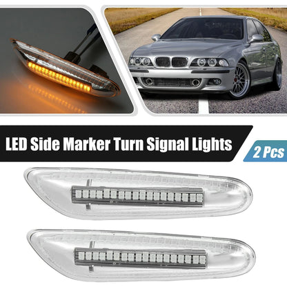 2X LED Side Marker Turn Signal Lights Yellow for BMW E46 E60 (1998–2010)