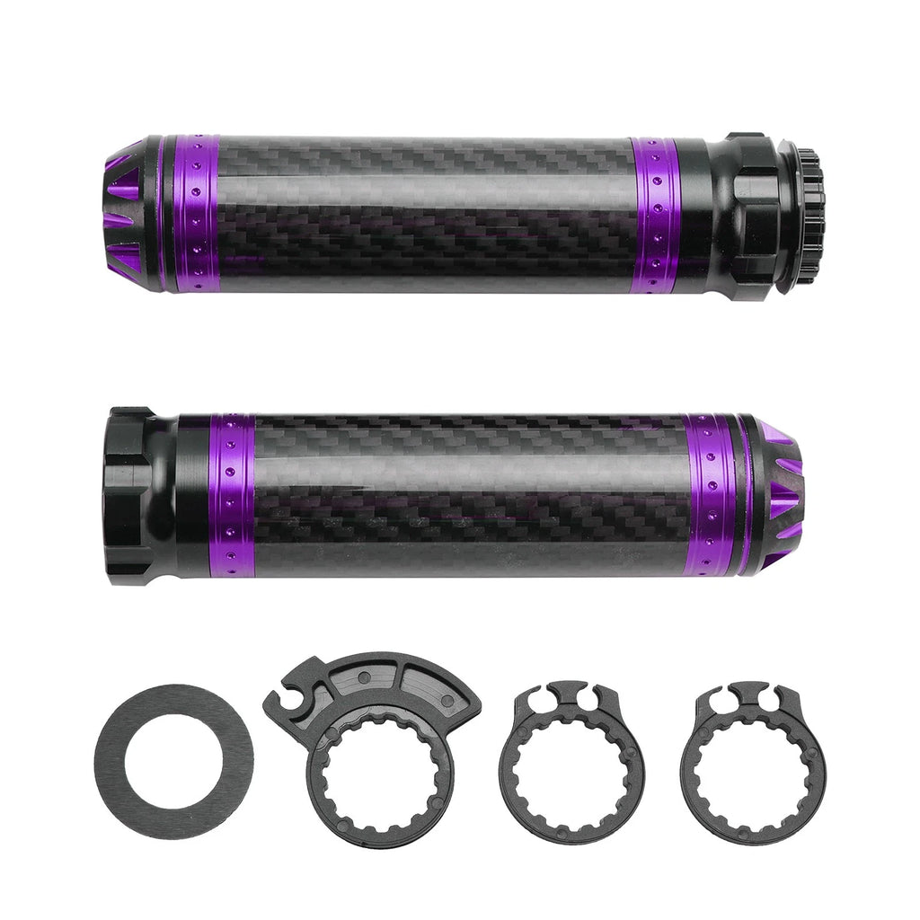 7/8" Motorcycle Handle Bar Grips for Universal Fit (Purple)