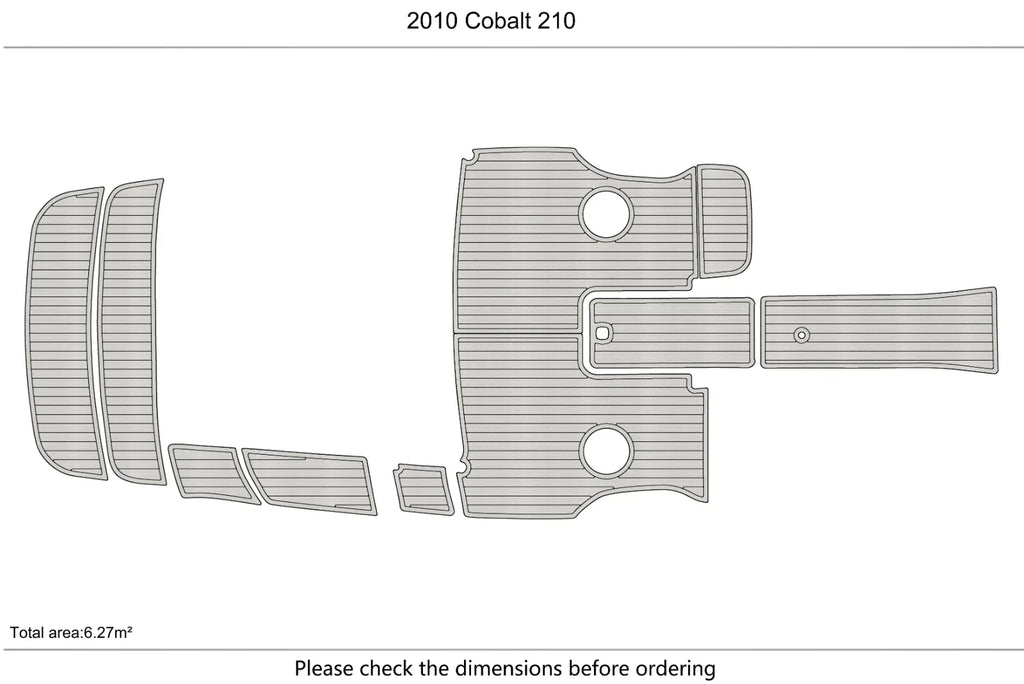 EVA Foam Teak Deck Flooring Mat for Cobalt 210 (2010)