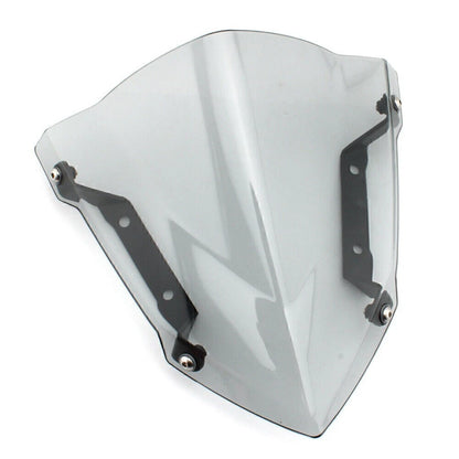 Grey Windshield Windscreens with Bracket for Yamaha MT-09/FZ-09 (2014–2016)