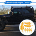 Reflective Bumper Decal for - Yellow Square Feather