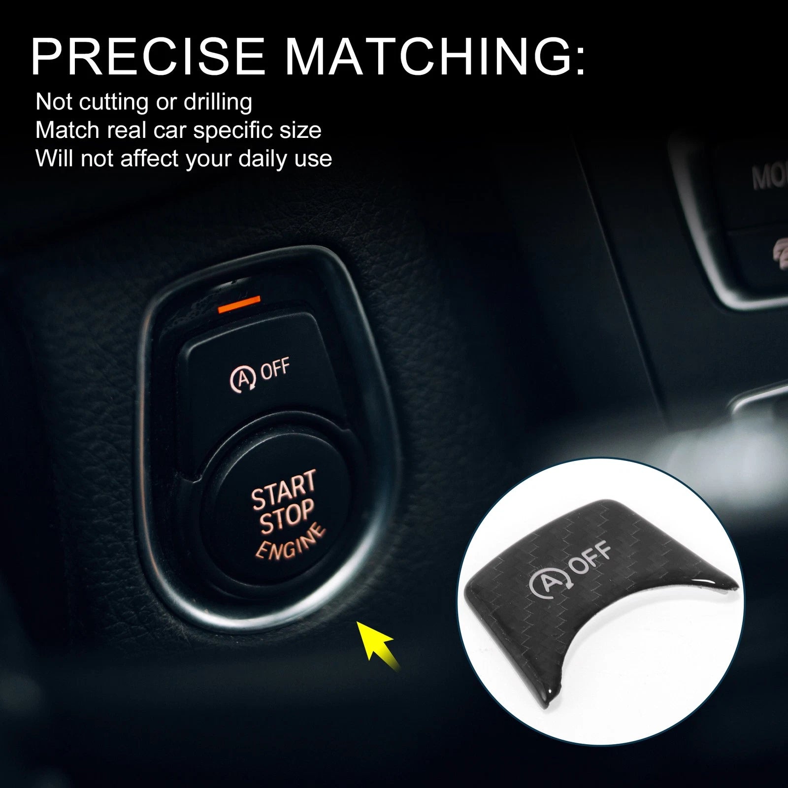 Engine Start Stop Button Cover Replacement for BMW 3 4 Series G20 F30 F31 (2016–2020)