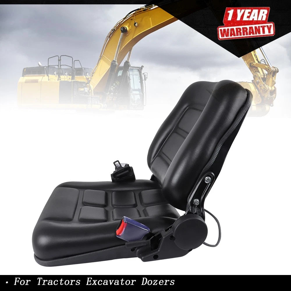 Adjustable Forklift Seat with Seatbelt for Universal Applications