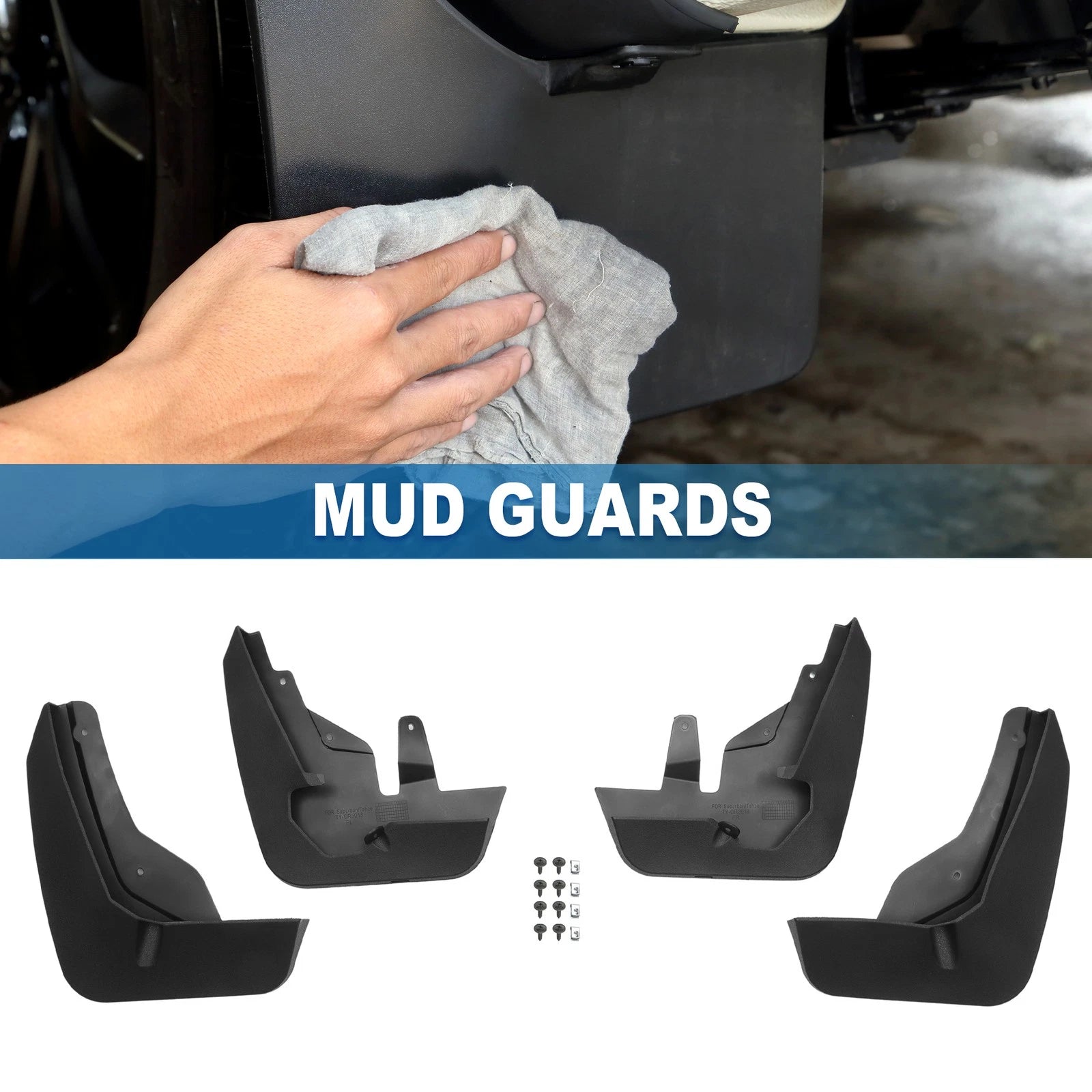 Mud Flaps Splash Guards Front Set for Chevrolet Suburban 2021–2023