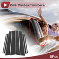 8 Pcs Door Pillar Window Trim Replacement for Toyota Verso EZ (2012–2015)