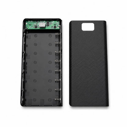 8x18650 Power Bank Box with Dual USB & LED Display (DIY)