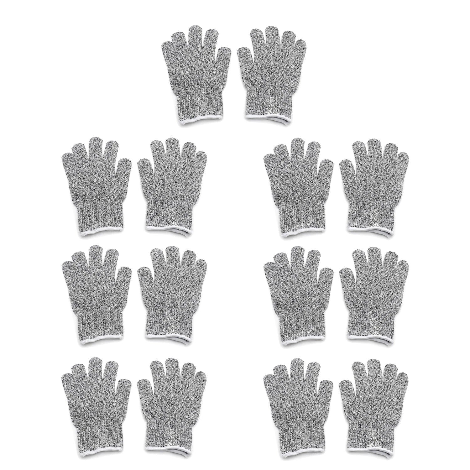 Set of 7 Cut Resistant Working Gloves Level 5 Protection
