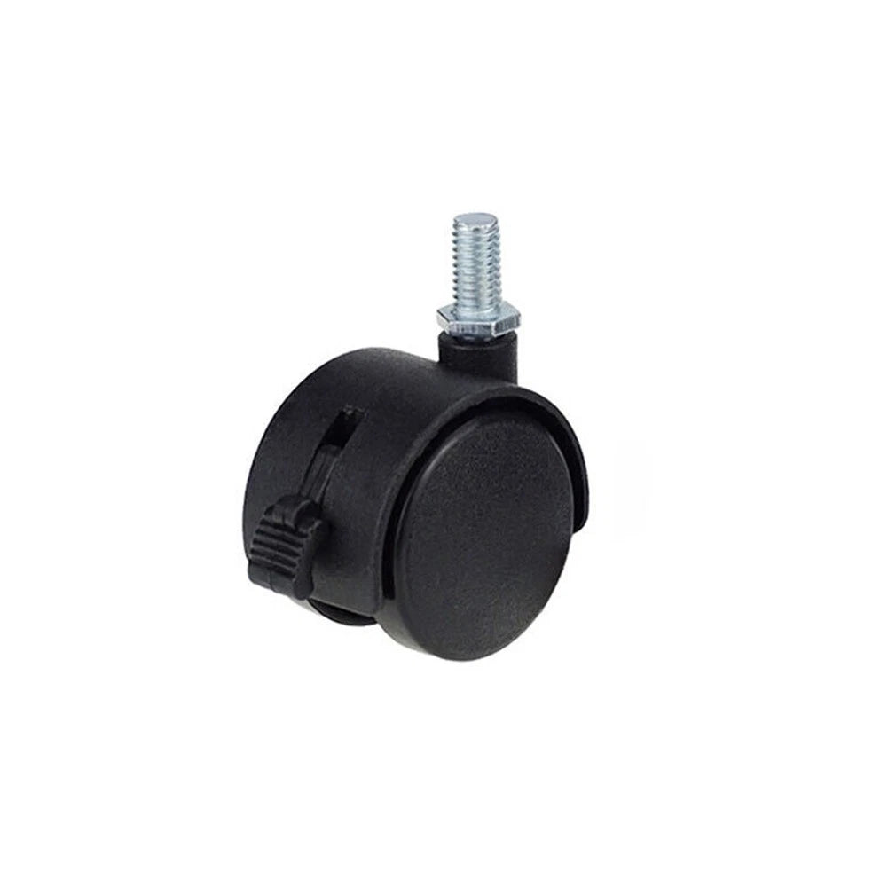 Set of 4 Black Polyurethane Casters for Office Chair (3")