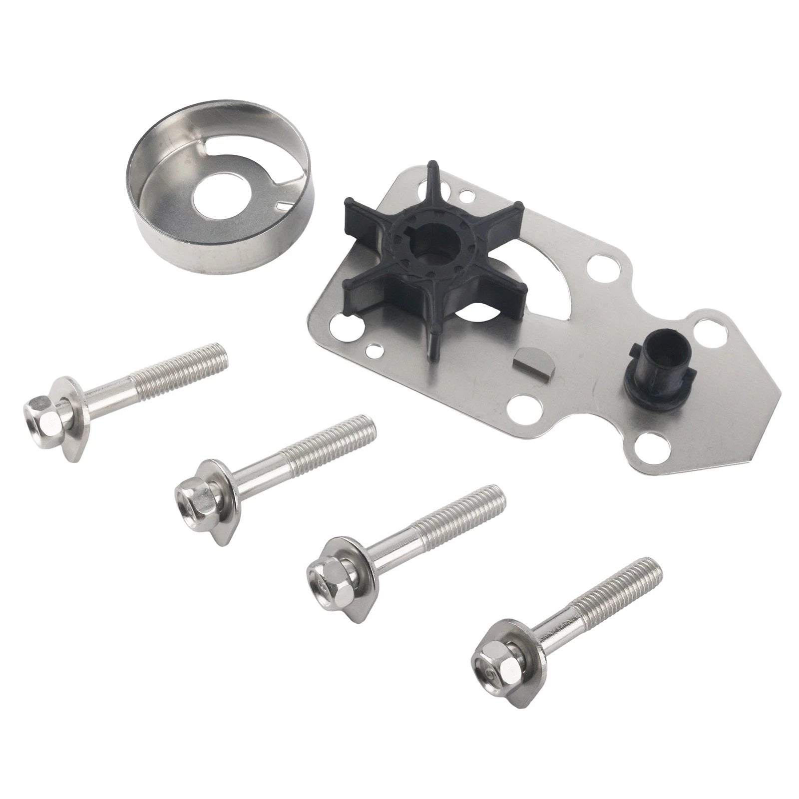 Water Pump Impeller Kit for Yamaha Outboard 9.9 15 HP (1996–2023) 63V-W0078-01 63V-W0078-00