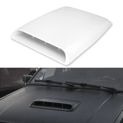 Air Flow Intake Scoop Vent Cover for Universal Cars (White)