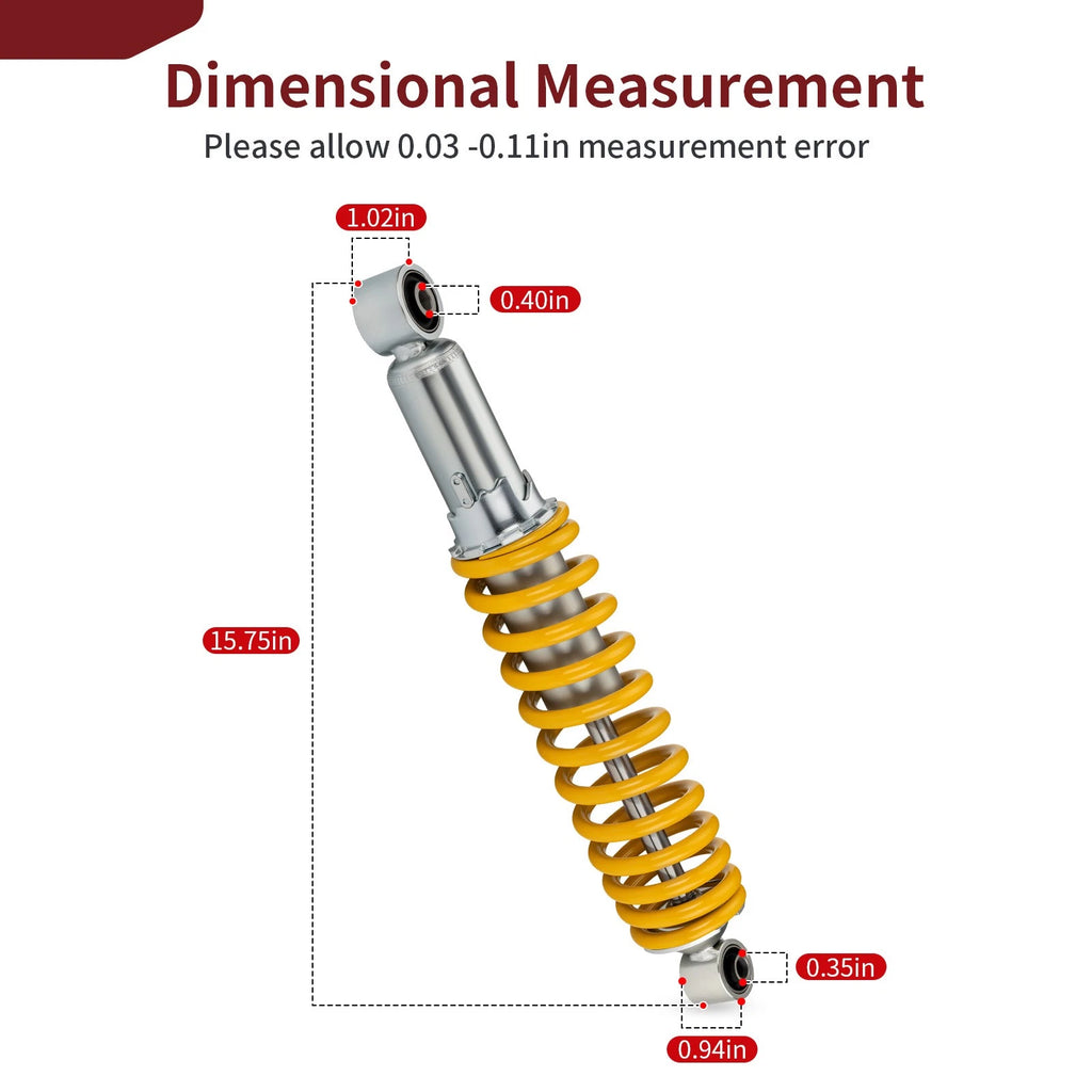 2X Yellow Front Shock Absorber for Yamaha Blaster YFS200 (1988–2006) 2XJ-23350-00-P2