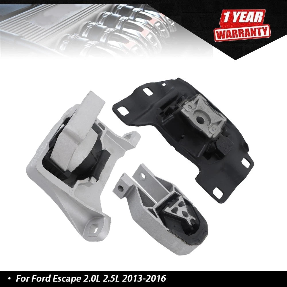 3PCS Engine Motor & Transmission Mount A5612 for Ford Escape (2013–2016)