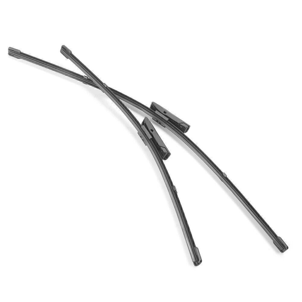 Set of 2 Bracketless Front Windshield Wiper Blades for Renault Fluence (2010–2016)