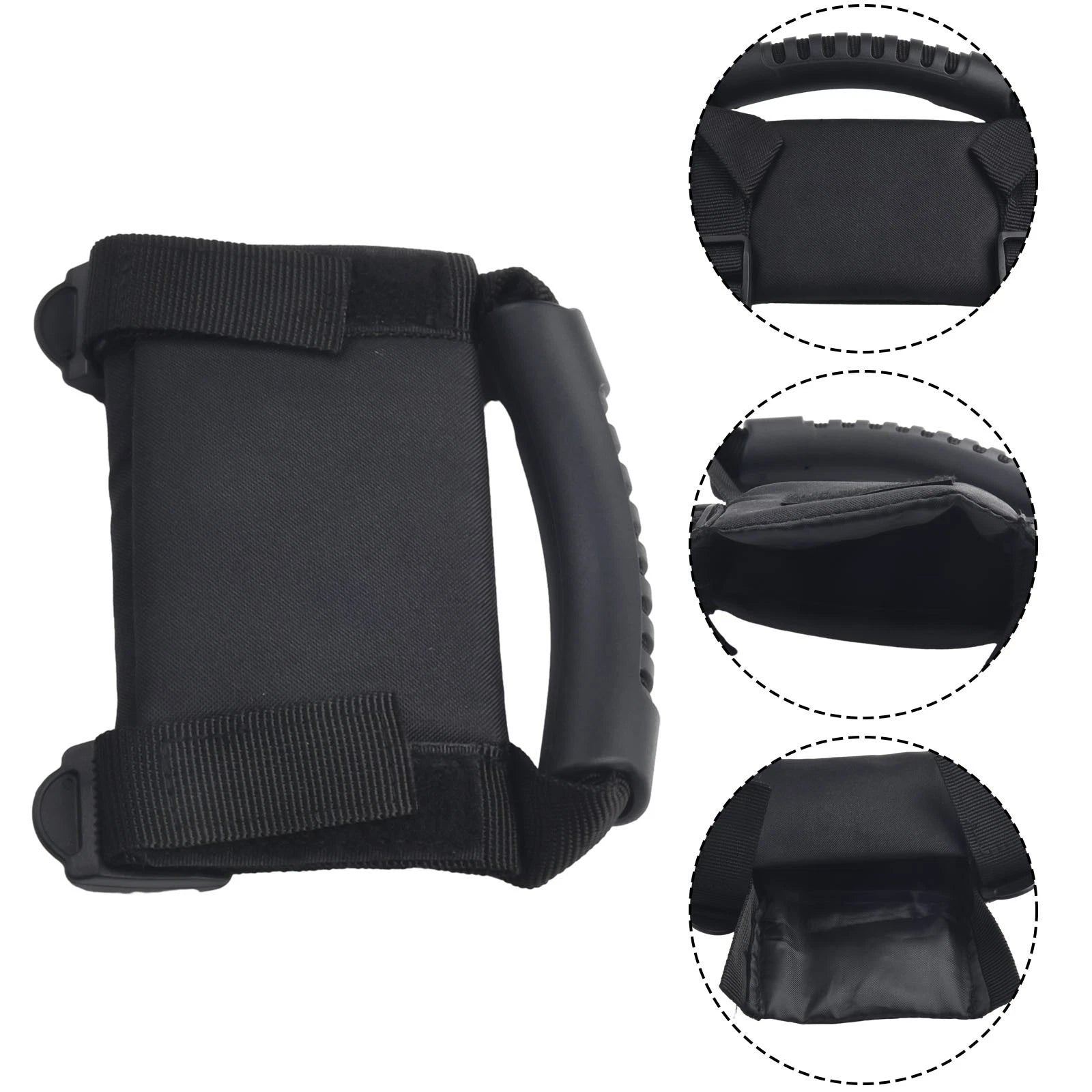 2X Adjustable Grab Handle for ATV UTV Roll Cages (Black)