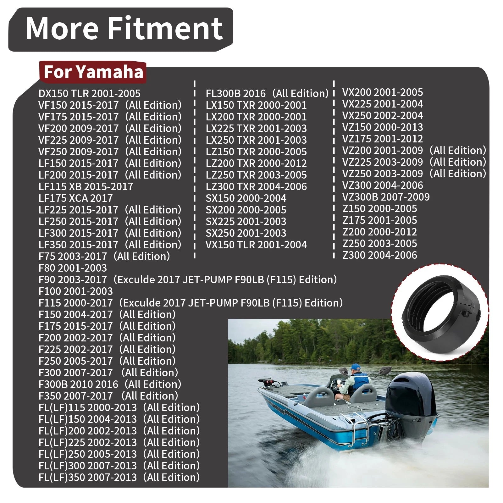 Rigging Fastener for Yamaha F75/80/100/115/150/200/250/300 (1990–2000) 68F-42753-00-00