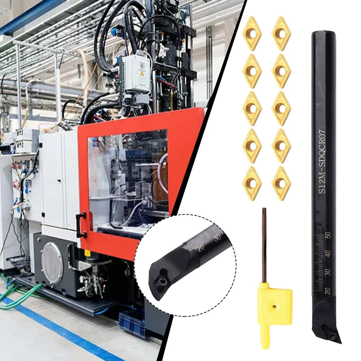 Carbide Insert Tools Lathe Boring Bar S12M for Easy Installation