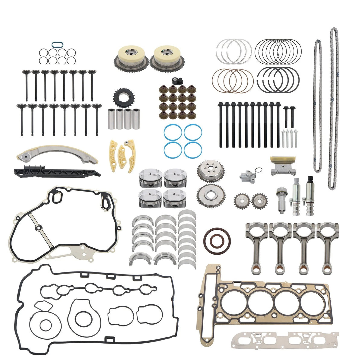 Engine Overhaul Rebuild Kit with Rods & Timing Chain VVT for Buick Verano (2012–2017)
