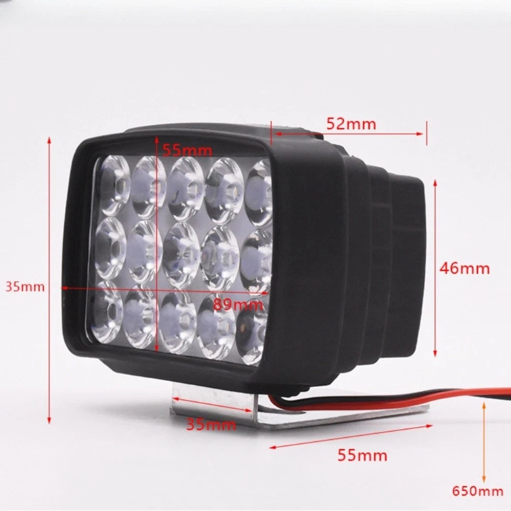 15 LED Motorcycle Spot Light Headlight Fog Light for ATV UTV