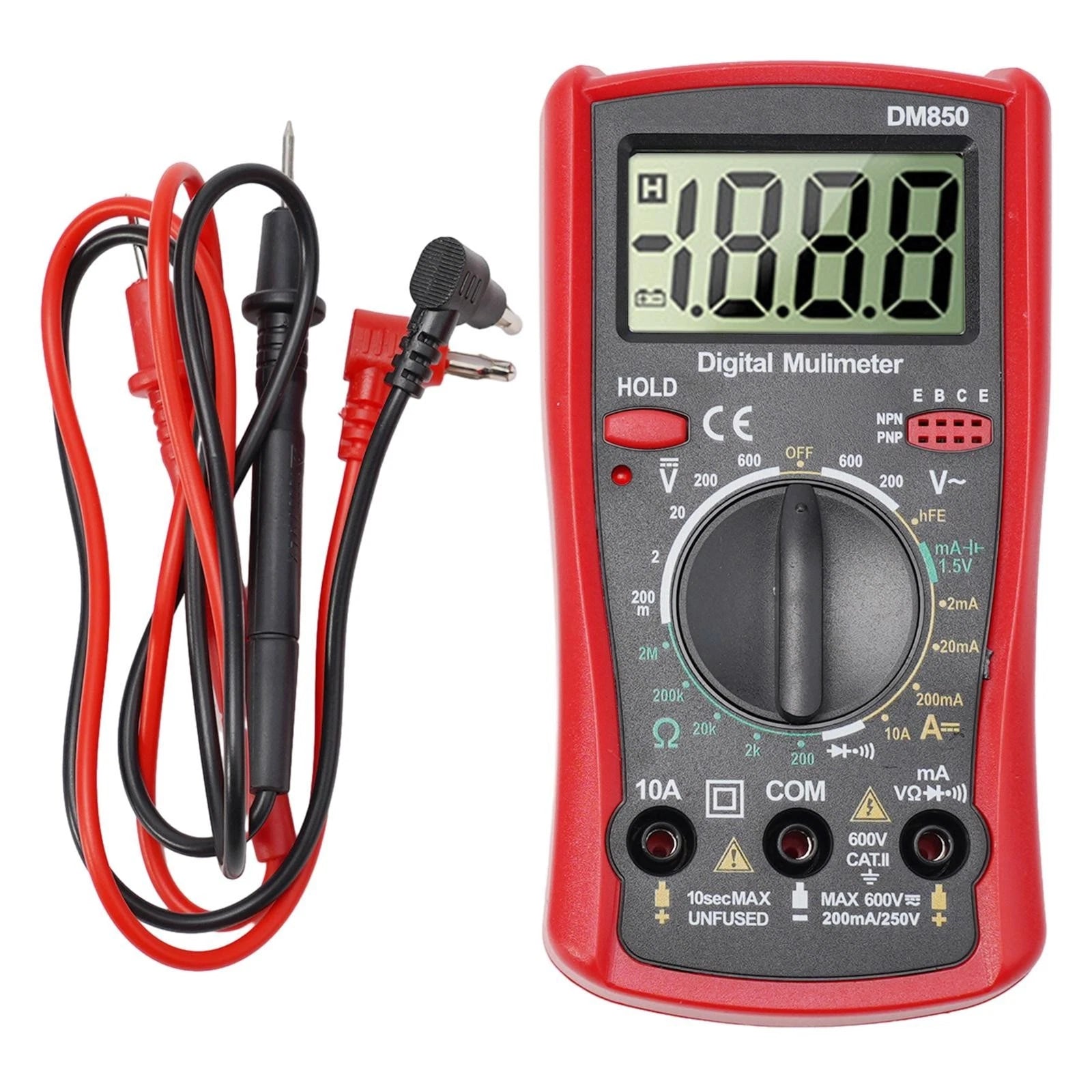 Digital Multimeter DM850 with AC DC Voltage Measurement and Data Hold