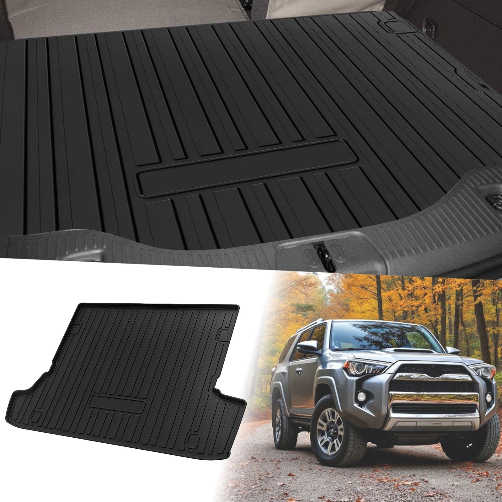 Cargo Liner Rear Trunk Mat 1 Pc for Toyota 4Runner (2013–2022) TPE Flat