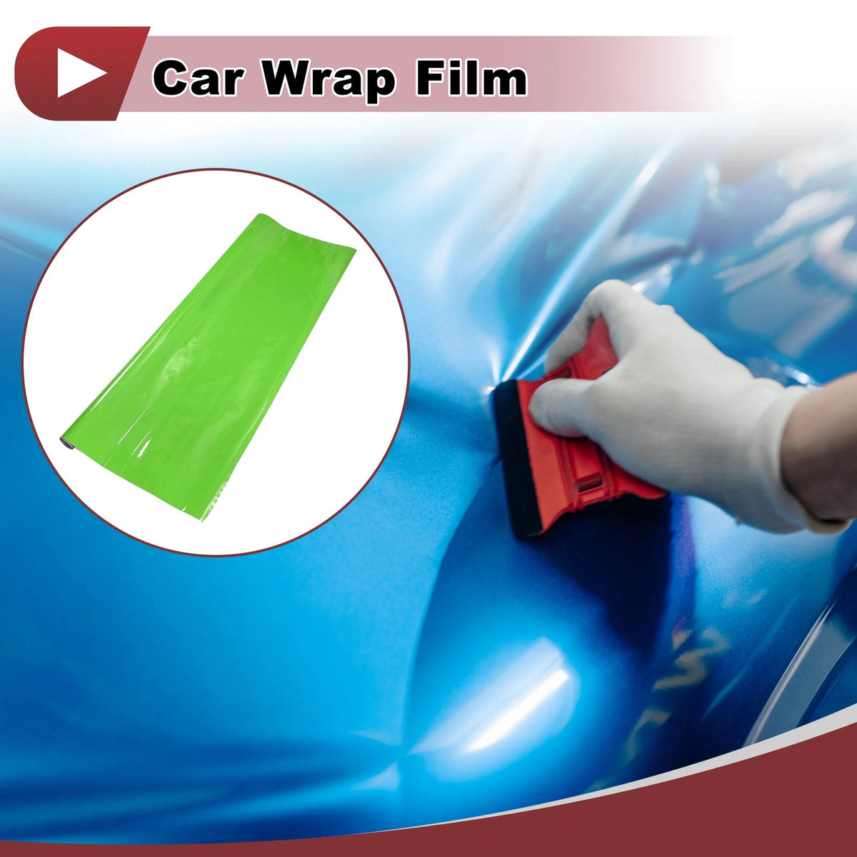 Car Wrap Film for Universal Use (15ft x 5ft) - Bright Green Vinyl