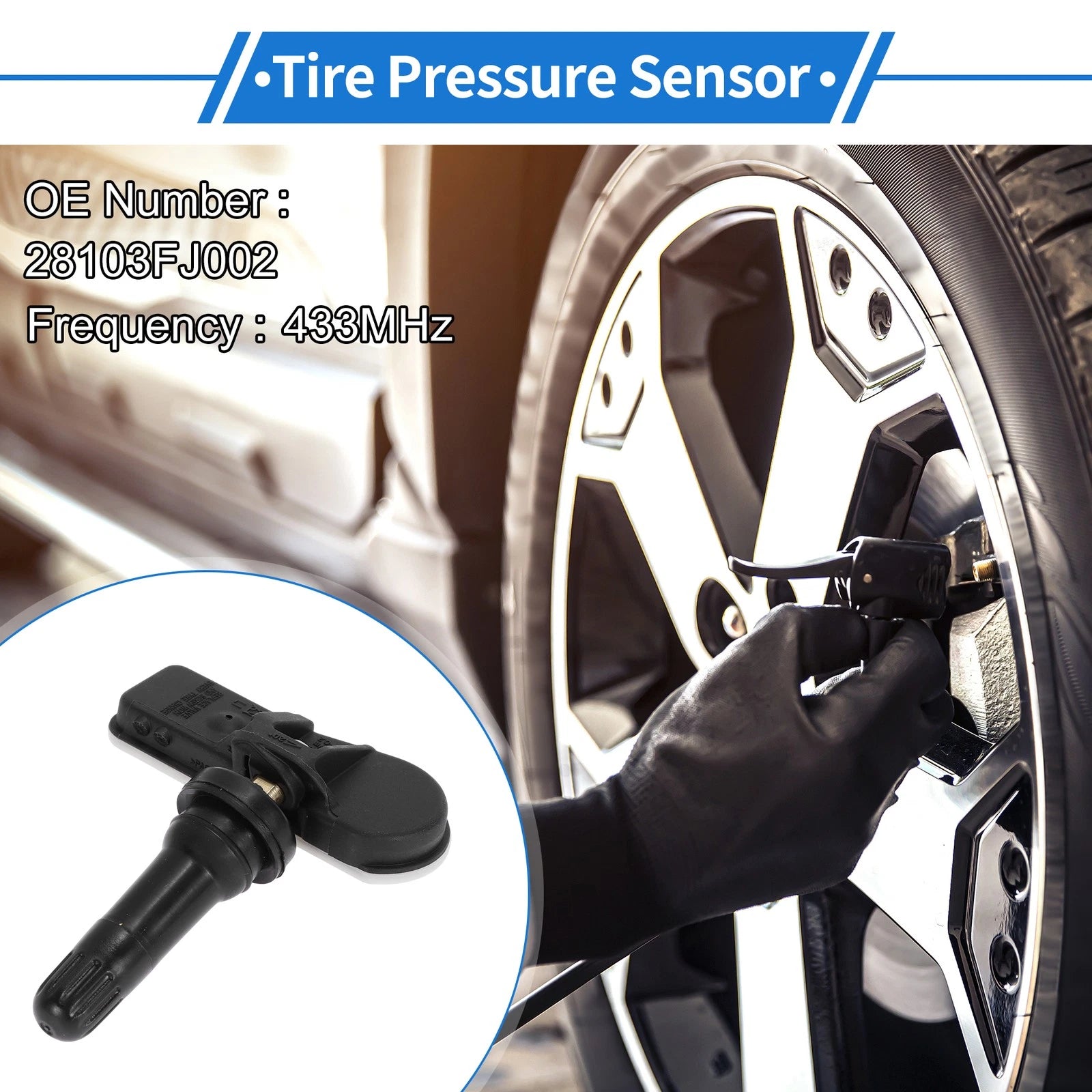 TPMS Tire Pressure Sensor 433MHz Replacement for Subaru XV (2014–2017)