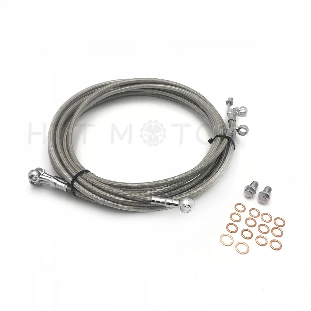 Stainless 10-12" Ape Hanger Handlebar Cable for Harley Touring (2014–2017)