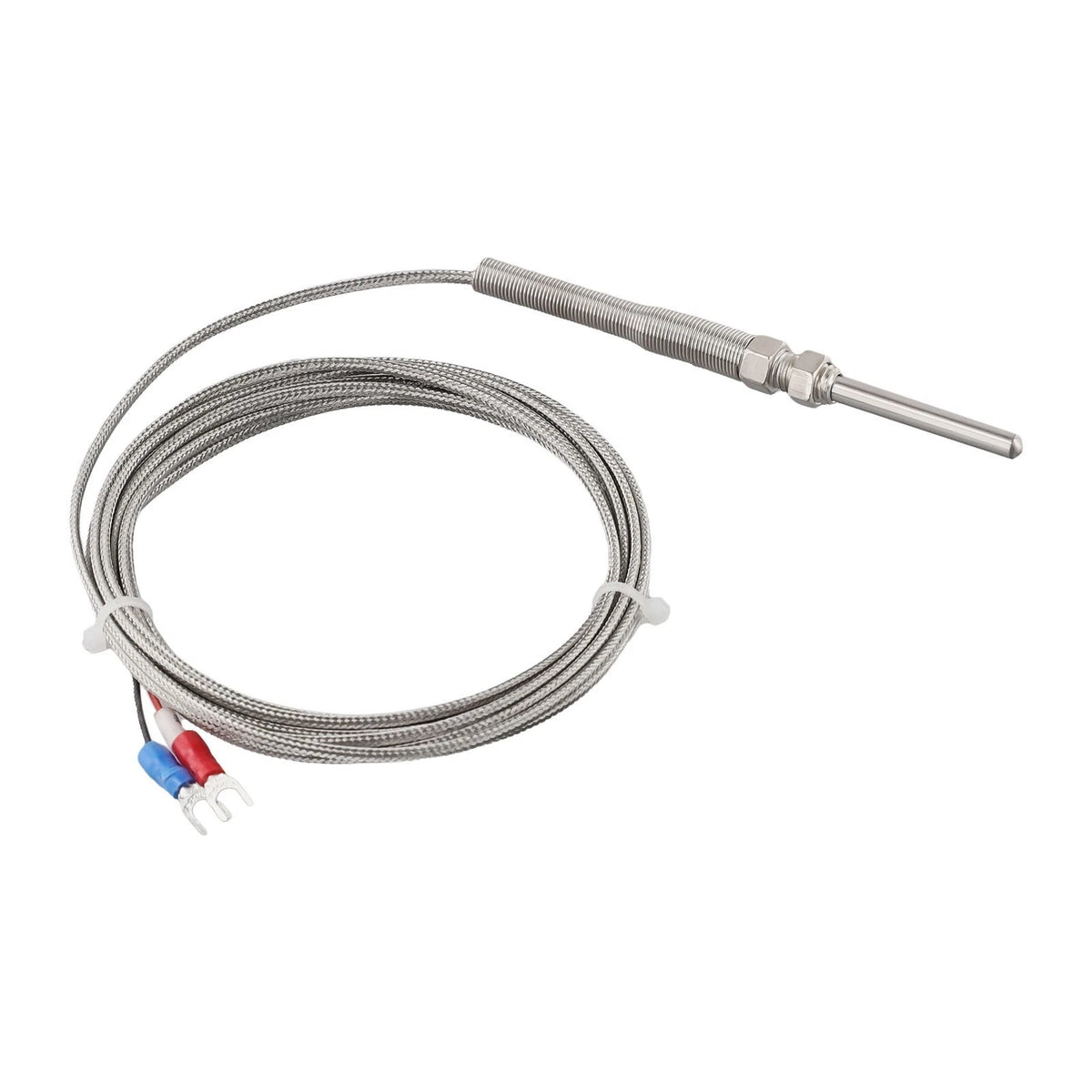 Set of 1 Thermocouple Probe Sensor 3/8 NPT Stainless Steel Braid