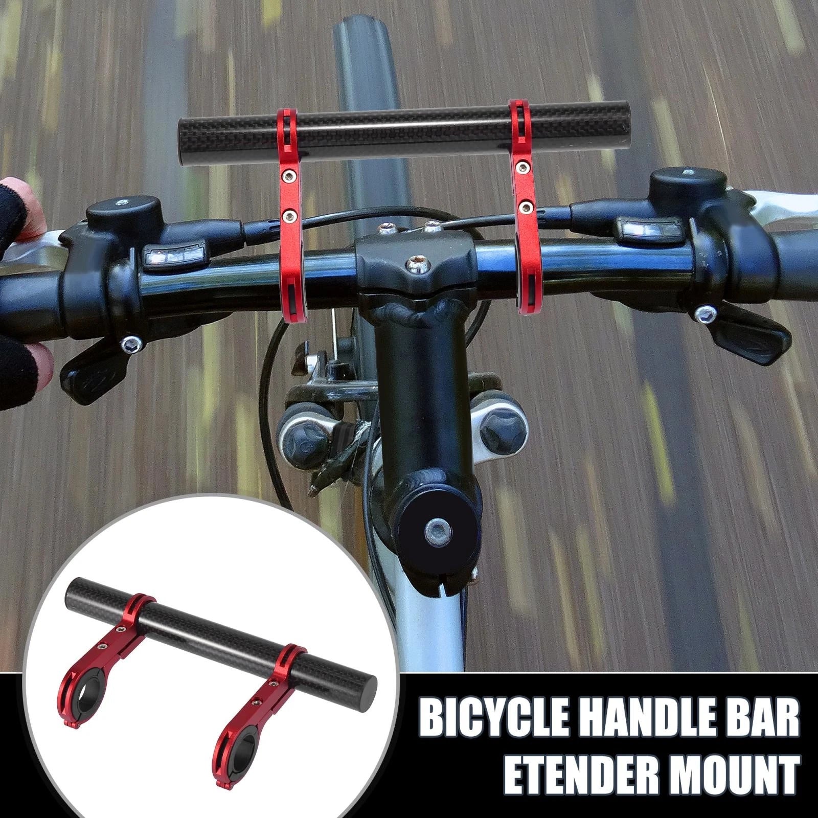 Aluminum Alloy Handlebar Extension Bracket for Bicycle Mountain Bike (Red)