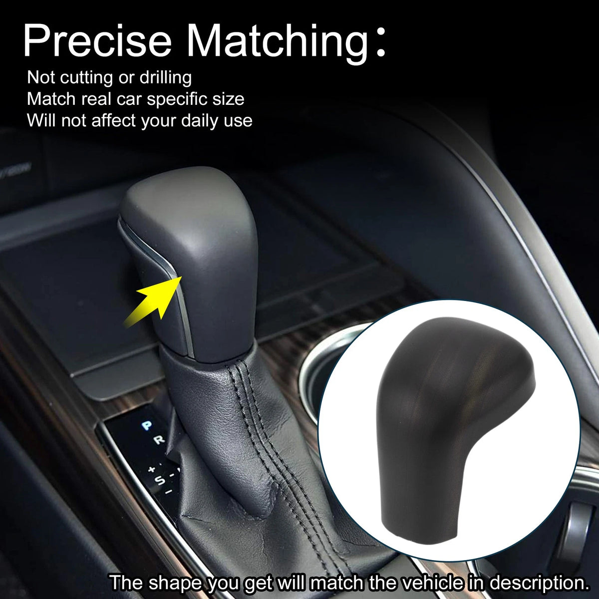ABS Gear Shift Knob Cover Sticker for Toyota Camry Corolla Avalon (2012–2023)