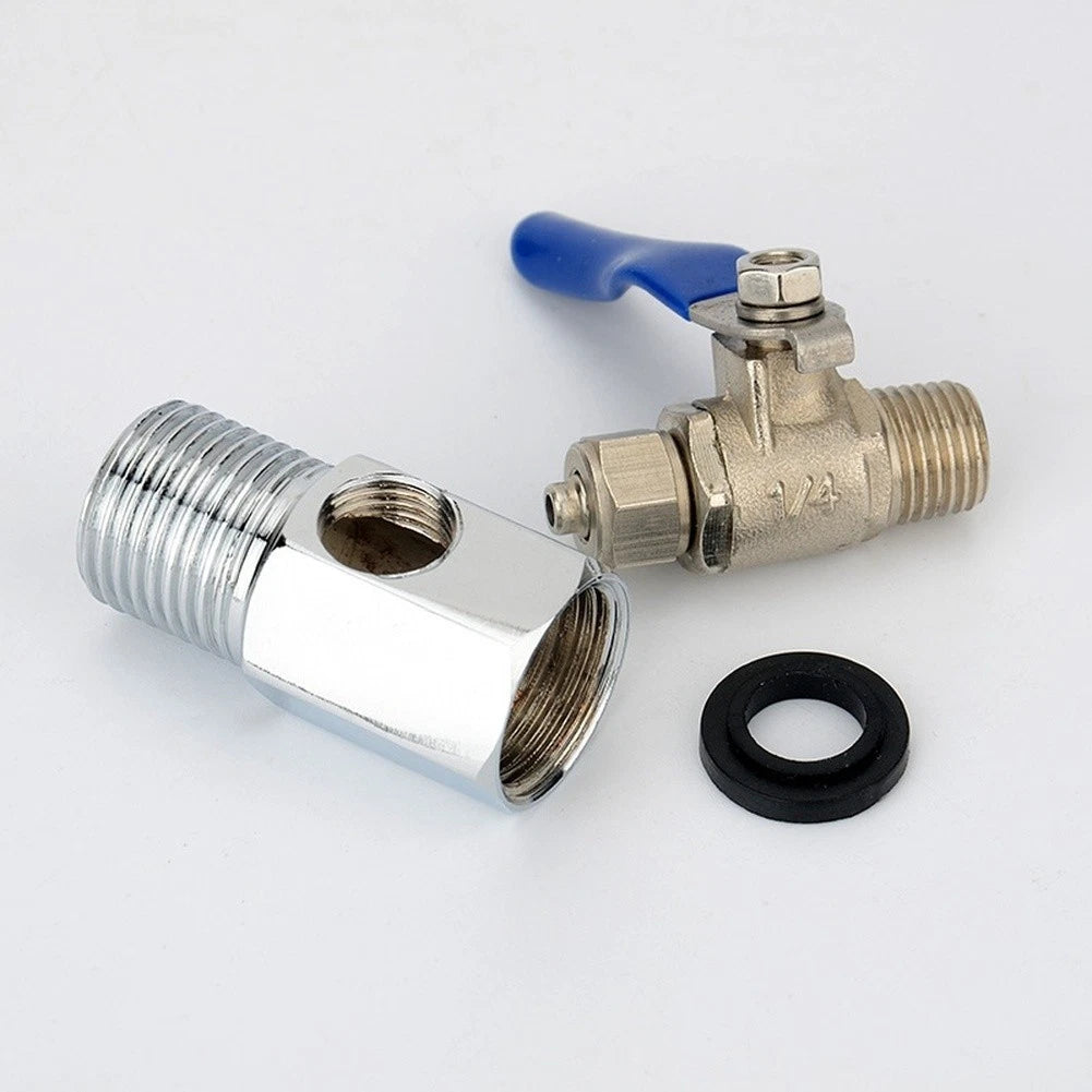 2-Way Ball Valve Split Tee Connector for RO Filtration