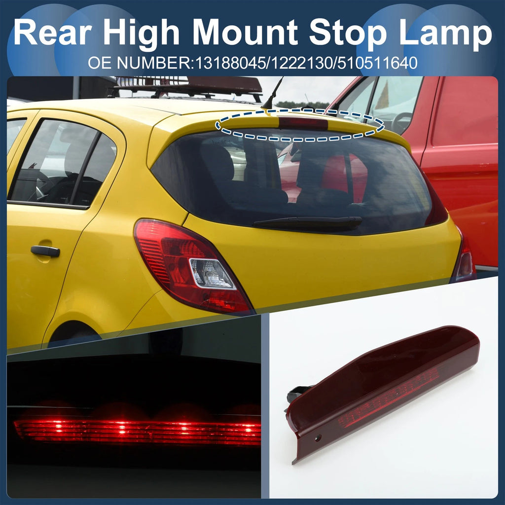 LED Third Brake Light for Opel Vauxhall Corsa D (2006–2014) Red Housing