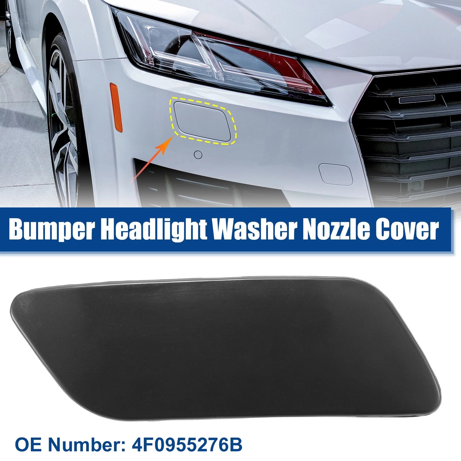 Headlight Washer Nozzle Cover Front Right for Audi A4 (2009–2015)