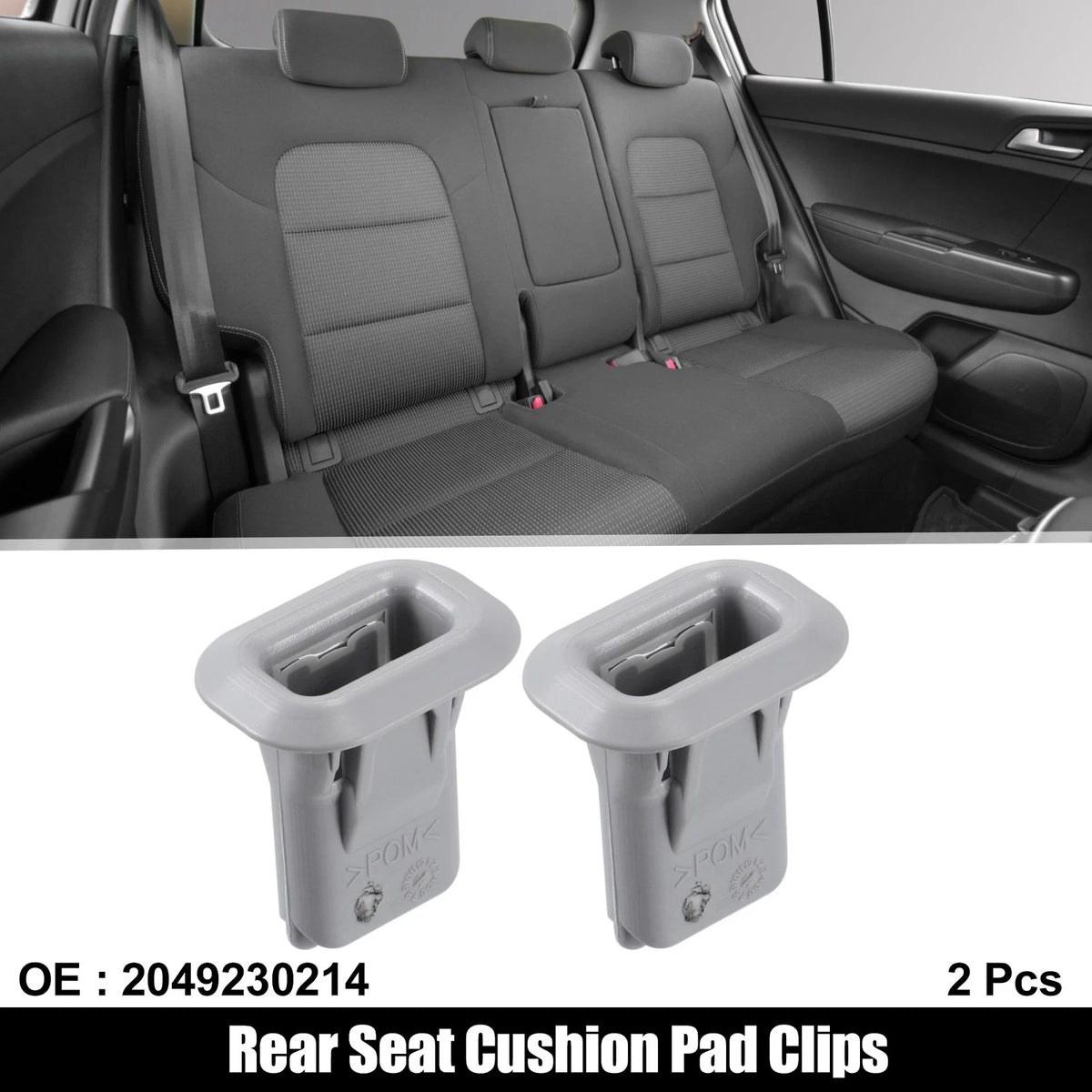 Rear Seat Cushion Pad Clips Set Replacement 2 Pack for Mercedes A220 (2019–2021)