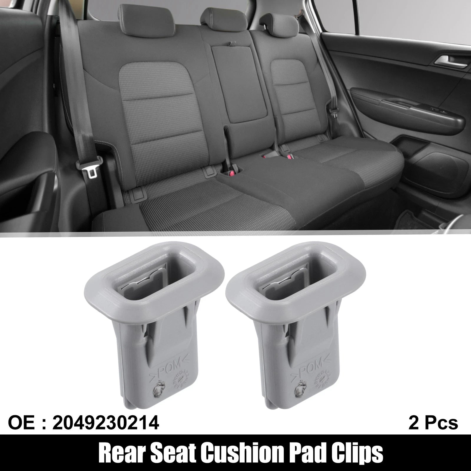 Rear Seat Cushion Pad Clips Set Replacement 2 Pack for Mercedes A220 (2019–2021)