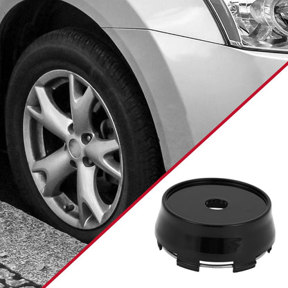 Universal Wheel Center Hub Cap Snap-in 64mm (2.52") Gloss Black