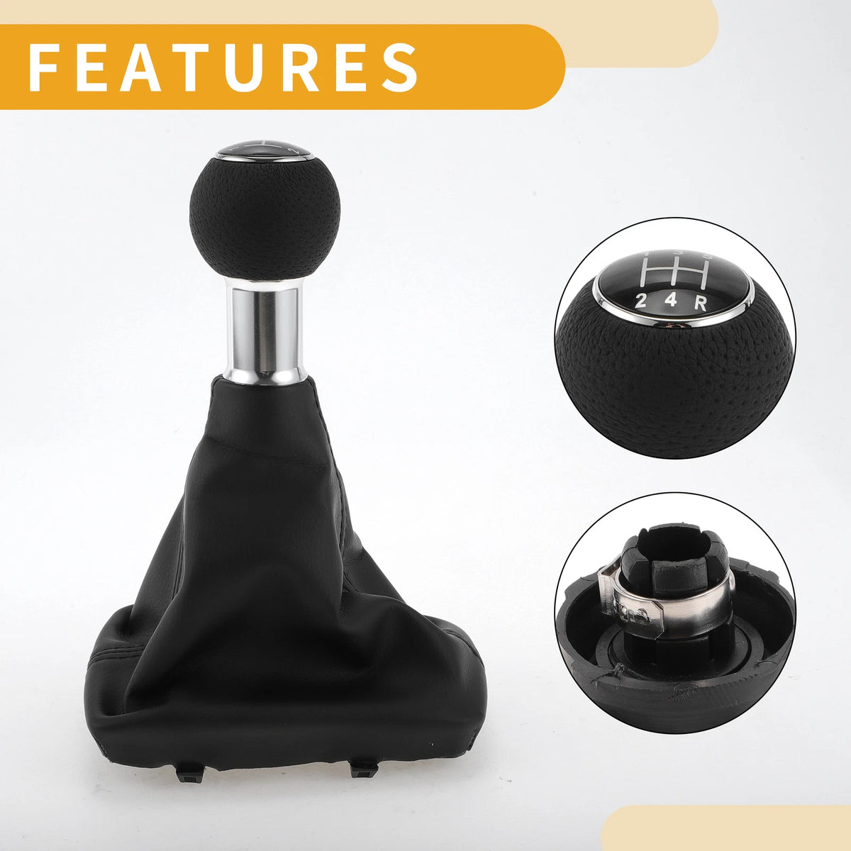 5 Speed Gear Shifter Knob with Cover for Audi A4 (2000–2008)