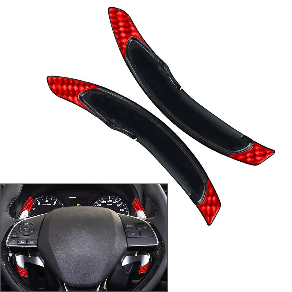 2X Red Steering Wheel Shift Paddle for Mitsubishi Lancer Outlander Eclipse Cross ASX (2017–2023)