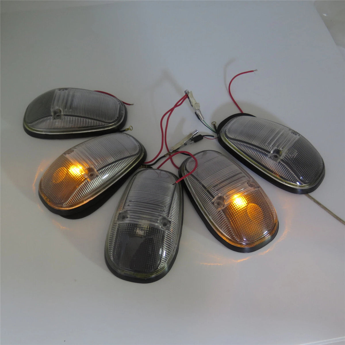 5X Clear Cab Roof Top Marker Light Lens w/Base for Dodge Ram 2500 3500 (2003–2017)