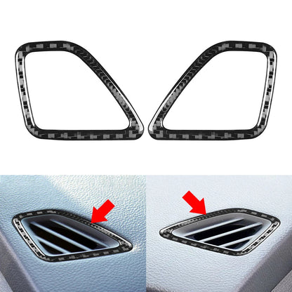 2X Carbon Black Dashboard Air Vent Outlet Cover Trim for Jeep Cherokee (2014–2023)