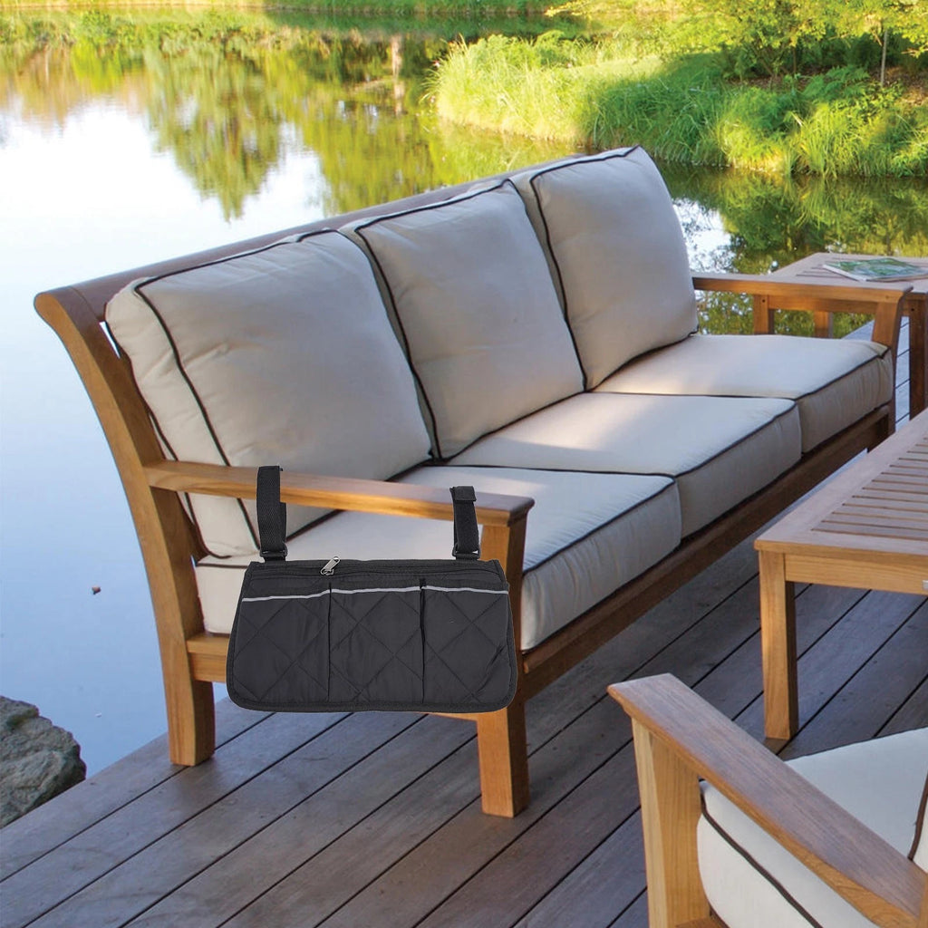 Chair Side Bag with Reflective Strip and Multiple Pockets