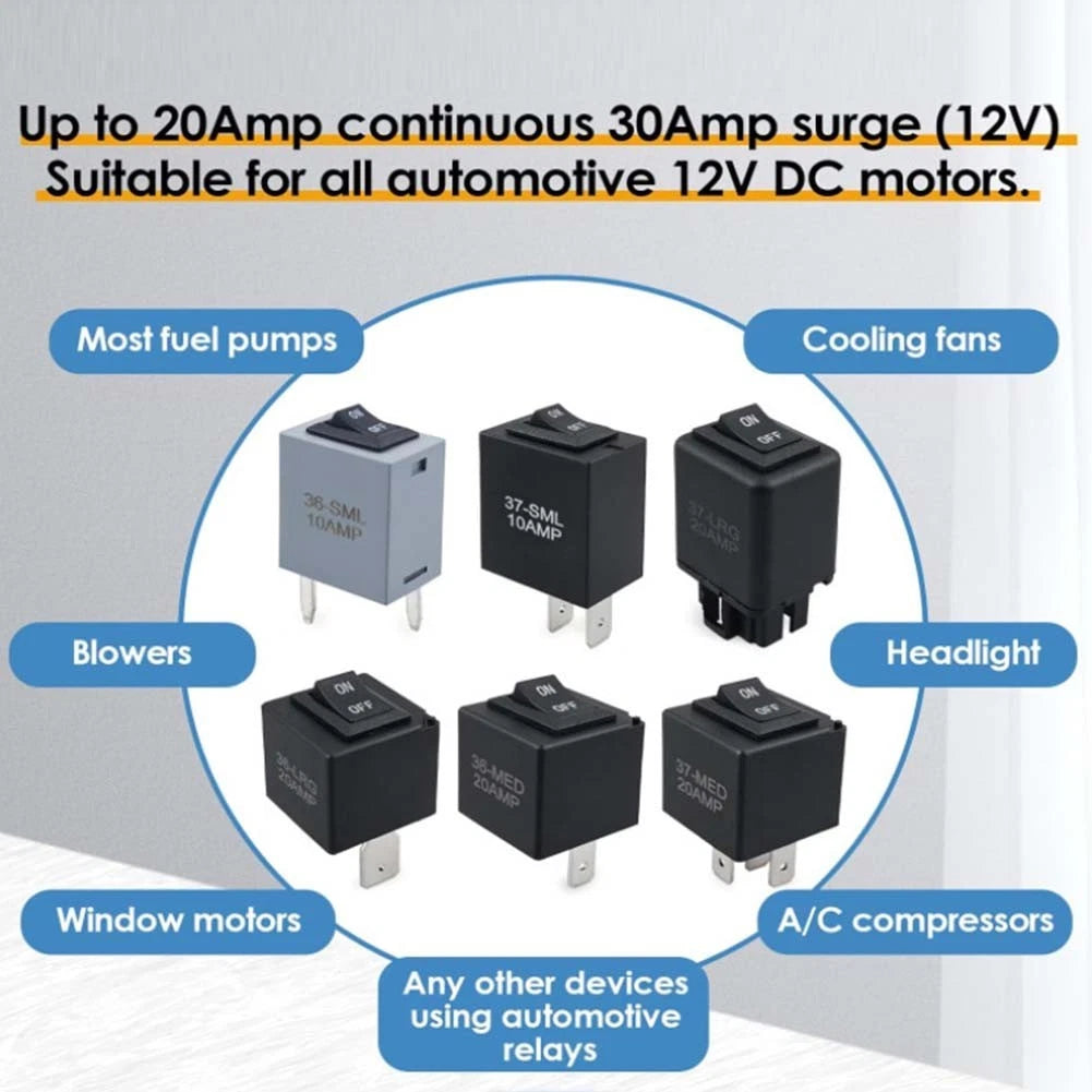 Bypass Switch Kit for 12V DC Motor Control (Relay Tester)
