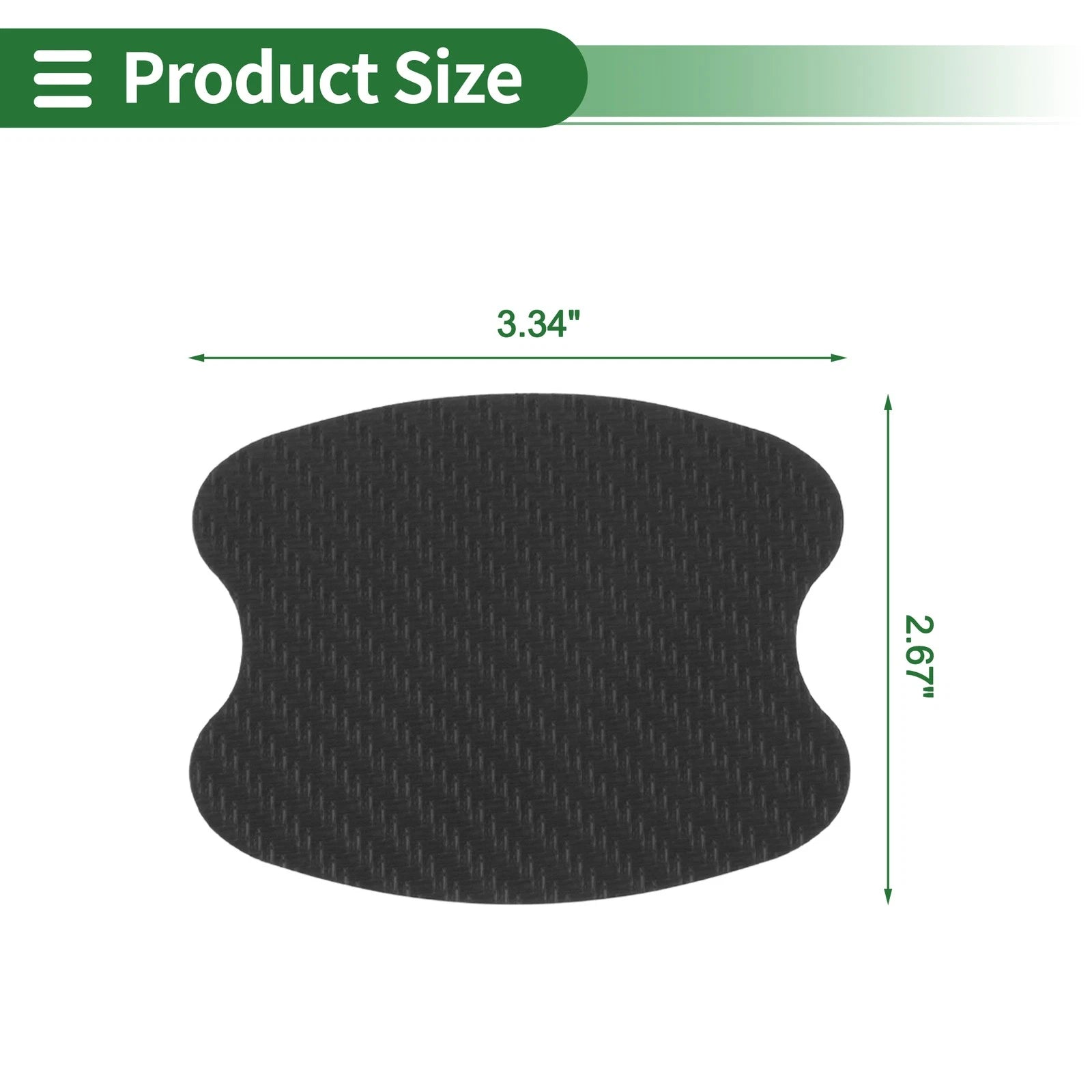 Car Door Handle Cup Protector for - Carbon Fiber Black