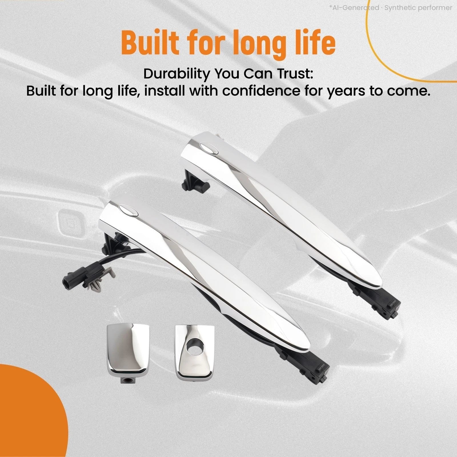 Front Door Handle for Nissan Maxima (2009–2014) 806469N00A Silver Plastic