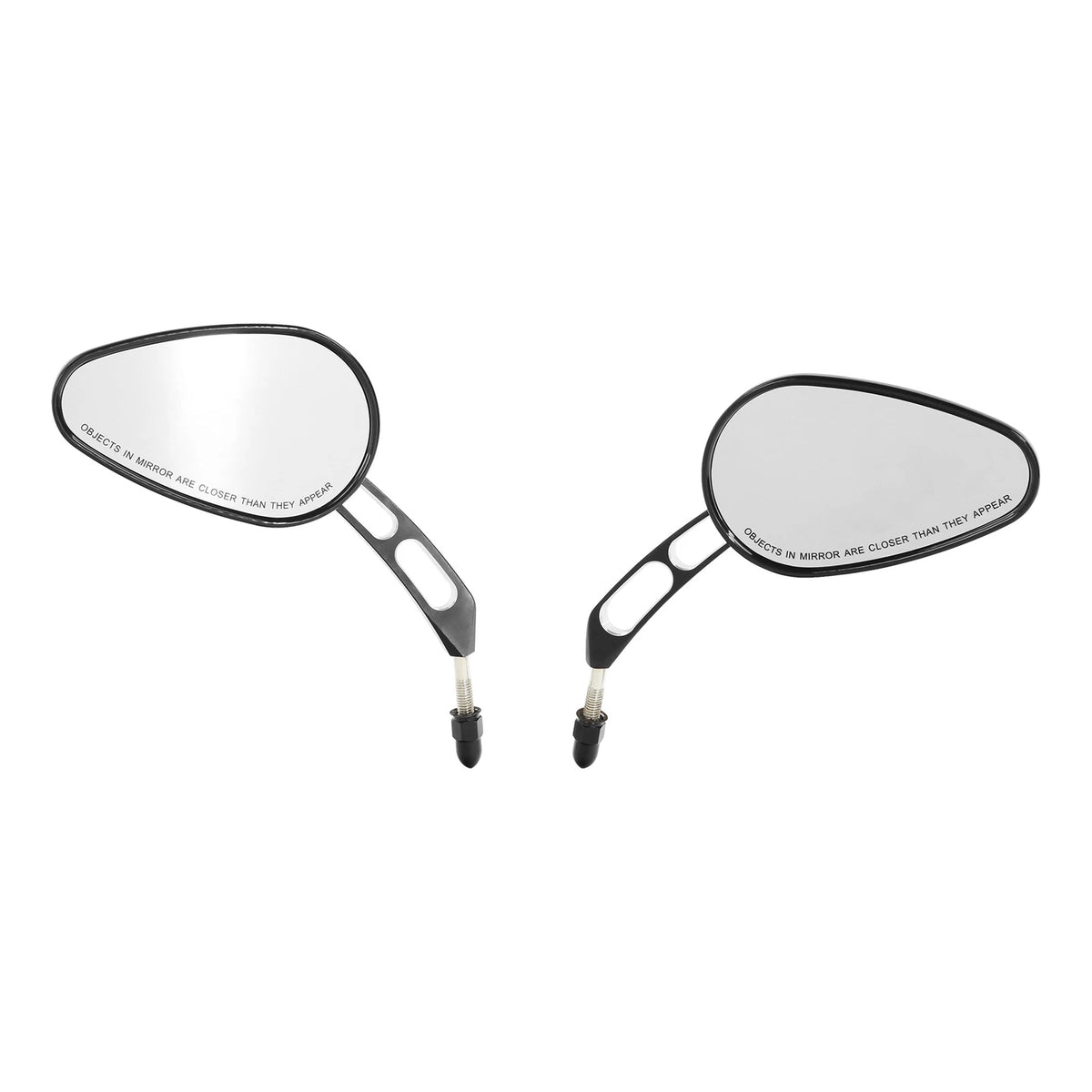 Black 8mm Rear-View Mirrors for Harley Sportster 883 1200 (2004–2023)